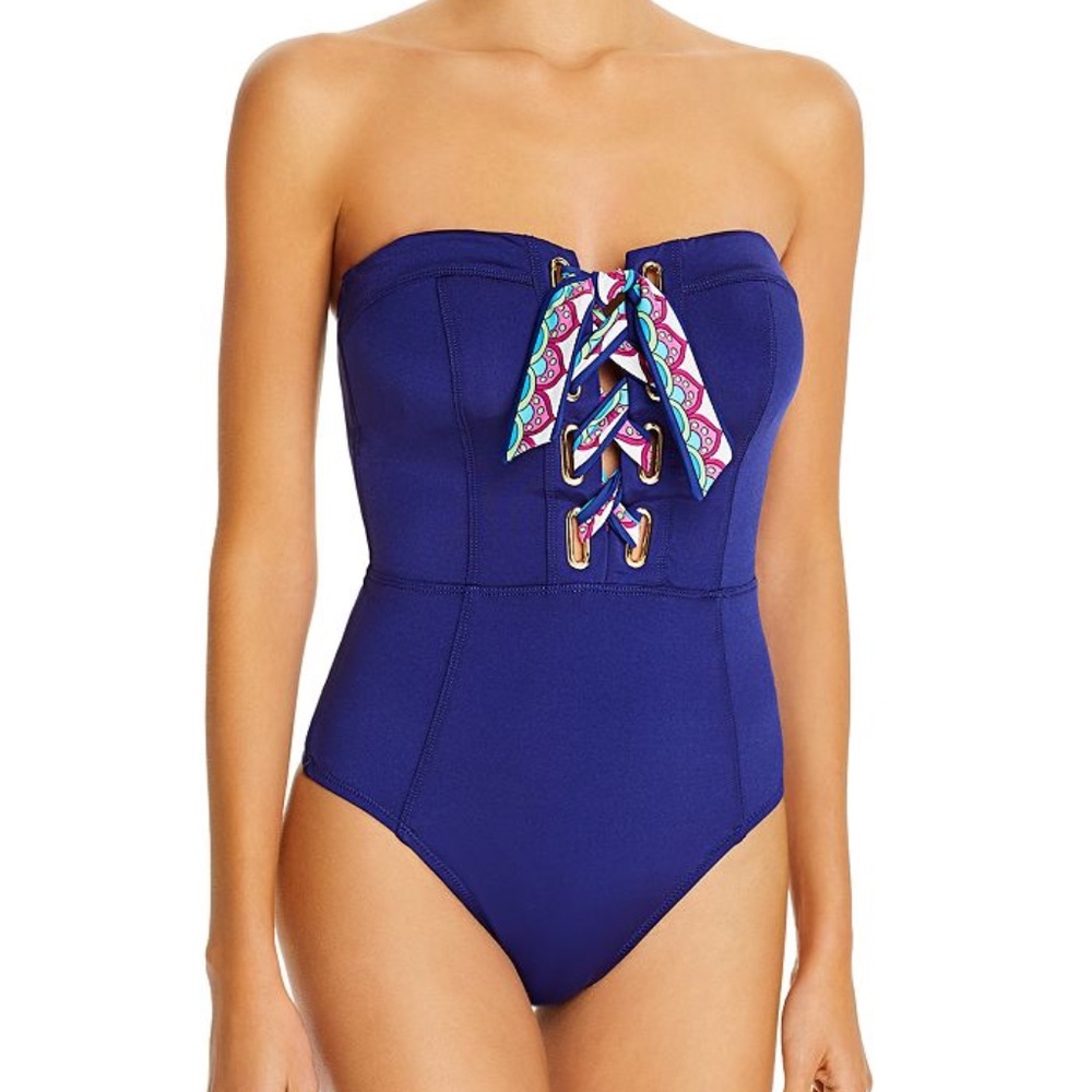 NWT $162 TRINA TURK US 12 PARADISE PLUME BANDEAU